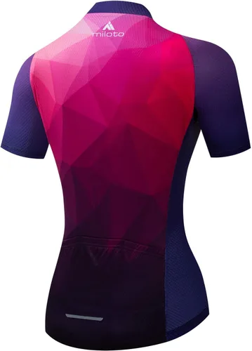 Miniatura 2 de Aogda - Jersey de ciclismo para mujer. Camisa estilo chamarra de ciclismo, leotardo para equipo de ciclismo