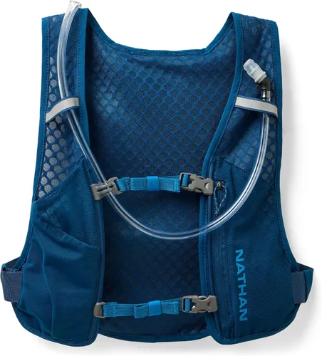 Miniatura 9 de Nathan QuickStart - Chaleco de hidratación con vejiga o frascos, bolsillos de almacenamiento, tela transpirable que absorbe la humedad, correas