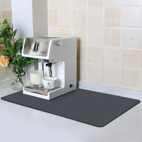 Miniatura 21 de ZLR Tapete de barra de café para encimeras (12 x 16 pulgadas, pequeña), tapete para secar platos absorbente que oculta las manchas para máquinas