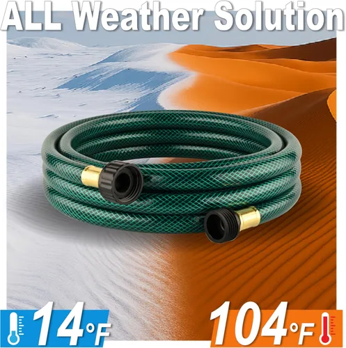 Miniatura 5 de Manguera corta de 10 pies flexible para conexión: manguera de agua de PVC de 1/2 "ligera y a prueba de fugas para carretes de jardines pequeños