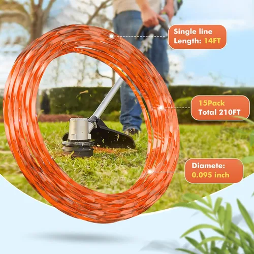 Miniatura 2 de Eventronic Paquete de 15 líneas de repuesto AL2420P para recortadoras trenzadas compatibles con todos los recortadores de cuerda EGO de 56 voltios