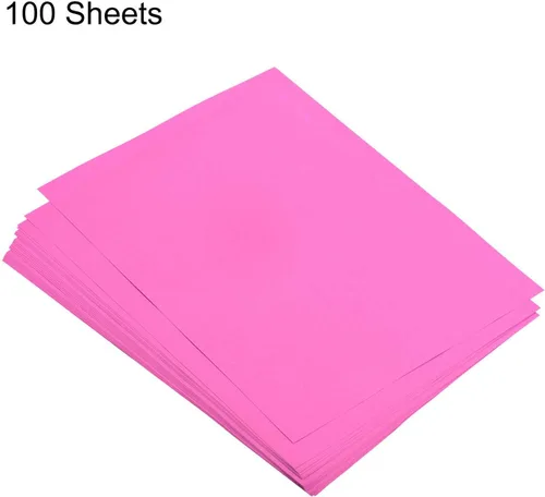 Miniatura 3 de MECCANIXITY 100 hojas de papel de copia de color de 8 1/2 pulgadas, papel de impresora de 2.54 oz/m², rojo fluorescente para impresión de oficina