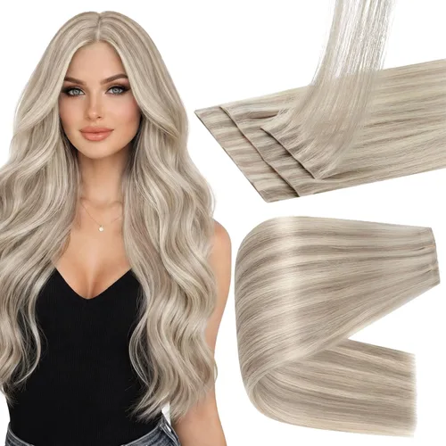 Miniatura 27 de Full Shine Invisi Edge - Extensiones de cabello con clip sin costuras, color negro azabache, cabello Remy inyectado de trama invisible para cabello