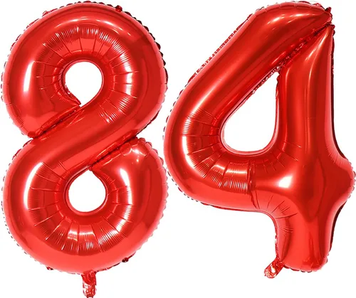 Miniatura 72 de Globo de helio rojo del número 10 de 40 pulgadas, autosellado para decoración de fiesta de cumpleaños y decoración de fiesta de aniversario (rojo 10)