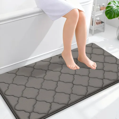 Miniatura 151 de OLANLY Alfombra de Baño de Espuma Viscoelástica de 24 x 16 pulgadas, Ultra Suave y Absorbente, Alfombras de Baño Antideslizantes, Cómodas, Lavables