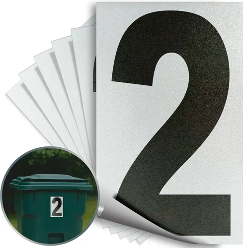 Miniatura 48 de iSYFIX Calcomanías de vinilo negro número 0 (Zero) – Paquete de 6 calcomanías de 1.5 pulgadas – Calcomanías de alta calidad, fondo reflectante