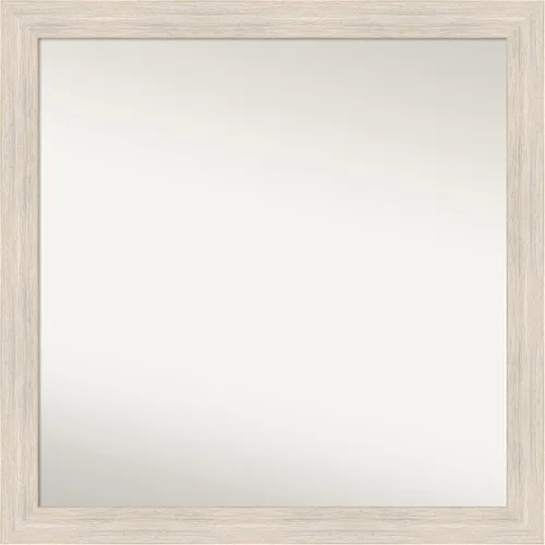 Miniatura 288 de Amanti Art Espejo de baño blanco para sobre el fregadero, 30 x 35 pulgadas, espejo de tocador rectangular estrecho de Eva de oro blanco, marco