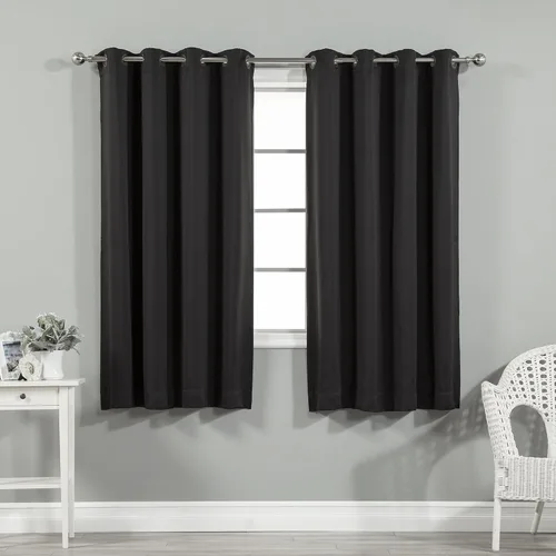 Miniatura 21 de Best Home Fashion Cortinas opacas con aislamiento térmico, ojales de acero inoxidable y níquel, color rosa bebé, 52 pulgadas de ancho x 63 pulgadas