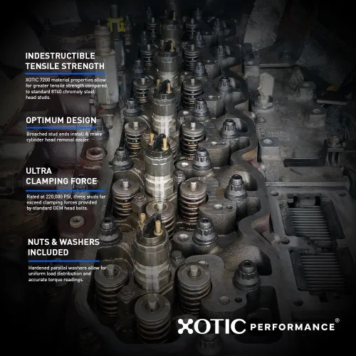 Miniatura 4 de Kit de espárragos de culata para motores Subaru Impreza WRX STi EJ20 2.0L y EJ25 2.5L DOHC - Xotic Performance™ CP882