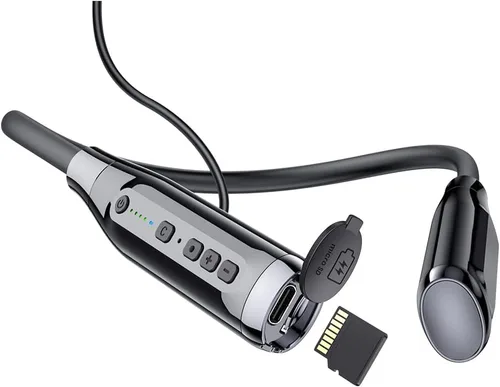 Miniatura 4 de Auriculares inalámbricos Bluetooth con ranura para tarjeta TF, auriculares con banda para el cuello Bluetooth de 100 horas de reproducción