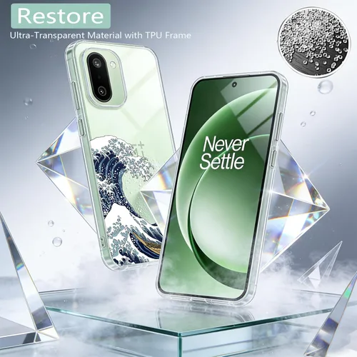 Miniatura 6 de Unov Funda compatible con OnePlus 15R 5G transparente con diseño de TPU suave absorción de golpes, diseño delgado en relieve, cubierta trasera great