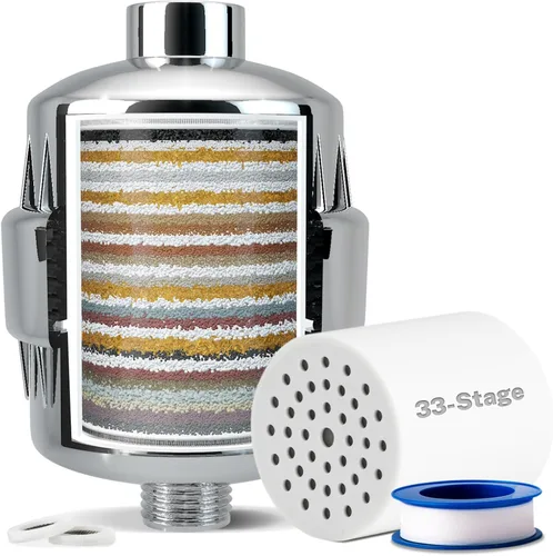 Miniatura 8 de iSpring FSF1 - Cartucho de repuesto para filtro de ducha universal de 15 etapas, elimina el cloro, sedimentos, metales pesados y olores, mejora