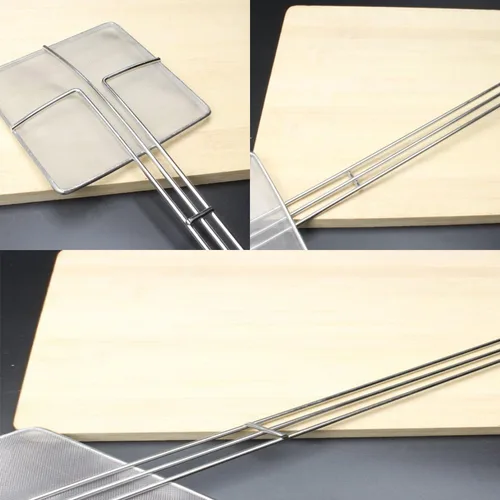 Miniatura 5 de 2 unidades - Freidora de araña de cocina, cuchara, espumadera para freír, colador para cocinar cuchara de colar profundo, cucharón de aceite, mango