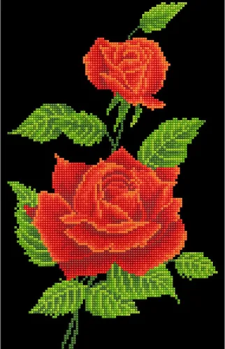 Miniatura 6 de DIAMOND DOTZ Kits de pintura de diamantes de ramillete de rosas rojas para adultos, kits de arte de diamantes, un kit de manualidades creativo