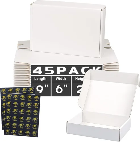 Miniatura 37 de Cajas de envío pequeñas de 6 x 4 x 2 pulgadas para pequeñas empresas, paquete de 30 cajas de correo moradas, caja de embalaje de cartón corrugado