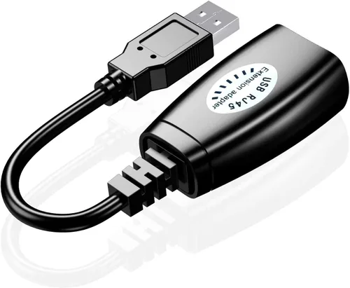 Miniatura 2 de SNLLMZI - Extensor USB RJ45 sobre Cat5/Cat5e/Cat6/Cat7/Cat8, adaptador de conector de cable de extensión - 2 pares