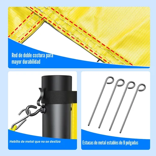 Miniatura 5 de Outdoor Volleyball Net Set for Backyard & Beach, 32FT Regulation Size, Easy Setup Adjustable Height Poles, Portable Net System with PU Volleyball