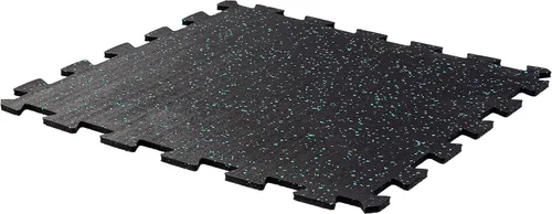 Miniatura 7 de Playsafer Genaflex Lock - Azulejos de goma para gimnasio de 0.315 in (8 mm) de grosor x 20.0 in x 20.0 in, súper durables, laminados, protectores