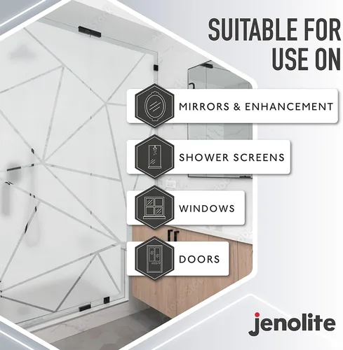 Miniatura 7 de JENOLITE Pintura para Vidrio Esmerilado Acabado Mate Opaco Espray para Ventanas para Mayor Privacidad Semitransparente para Ventanas y Puertas