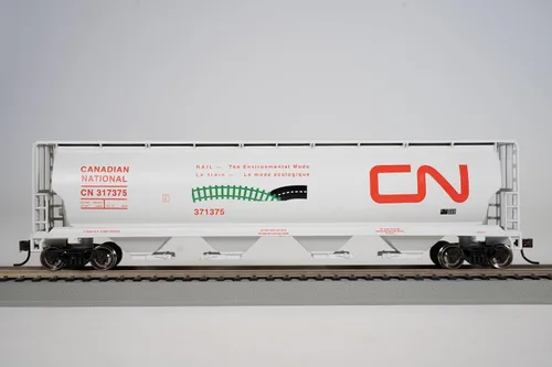 Miniatura 2 de Bachmann Trenes - Tolva de grano cilíndrica canadiense de 4 bahías - CN Environmental - Escala HO, gris, 8