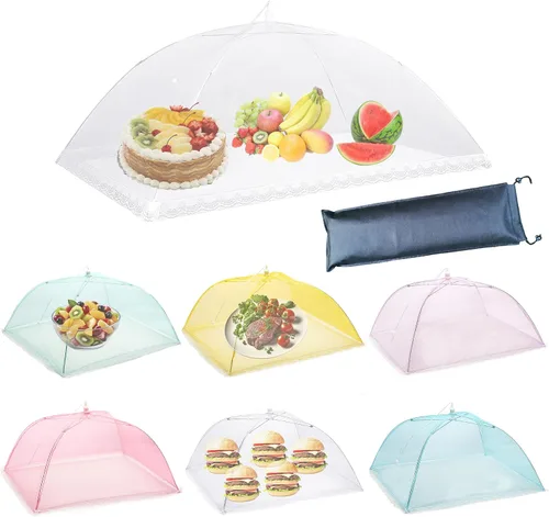 Miniatura 9 de Cubiertas de malla para alimentos para exteriores, 3 extra grandes de 40 x 24 pulgadas, cubierta de malla para alimentos para exteriores, barbacoa