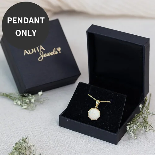 Miniatura 5 de Collar de Piedras Preciosas de Oro de 14K para Mujer - Collares de Oro Sólido - Collar con Colgante de Oro - Collar Llamativo de Oro para Mujer