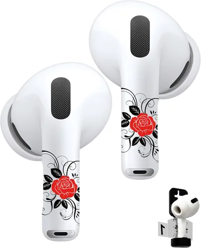 Miniatura 19 de RockMax Funda para AirPods 4, bonita calcomanía para AirPods 4ª generación, compatible con funda de mariposa AirPod 2024, envoltura de tatuaje