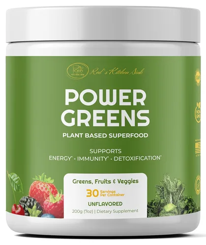 Miniatura 2 de Red's Kitchen Sink Power Greens Powder - Polvo de superalimento de verduras diarias, mezcla de bebidas con frutas y verduras de hojas verdes