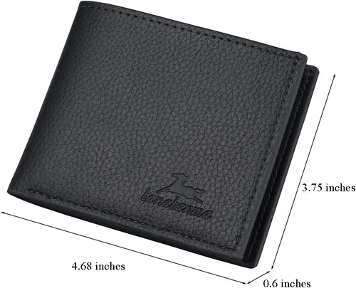 Miniatura 47 de Cartera delgada para hombre con monedero, cartera minimalista con cremallera, carteras plegables para hombre con tarjetero de crédito, cartera