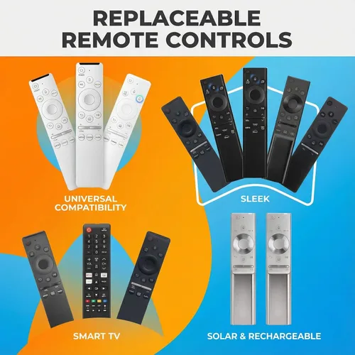 Miniatura 5 de para Samsung TV Remote BN59-01385A, compatible con Samsung Smart TV 2019-2025, control remoto de voz de carga solar, USB-C recargable