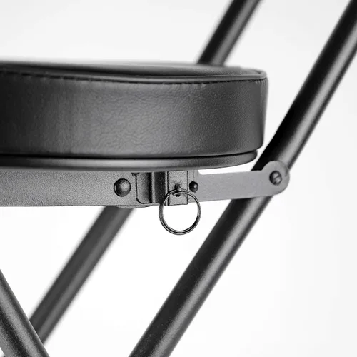 Miniatura 6 de パール金属(PEARL METAL) Respaldo incluido, BLKP Silla de tubo plegable, 28.7 in, negro mate