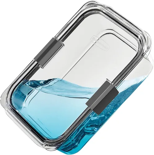 Miniatura 6 de Contenedor de almacenamiento de alimentos Rubbermaid Brilliance, plástico sin BPA, Mini, 0,5 tazas, 4 unidades, transparente, Transparente