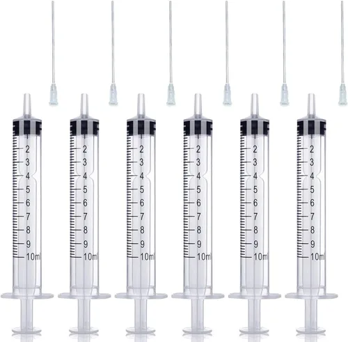 Miniatura 18 de Juego de jeringas aplicadoras dispensadoras, 5 jeringas dispensadoras de 10 ml con agujas dispensadoras y tapas para manualidades de quilling