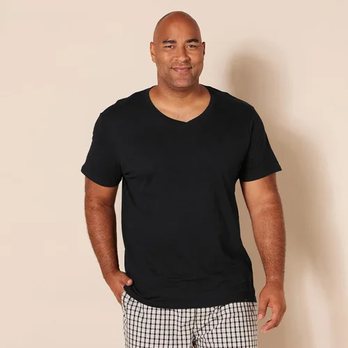 Miniatura 7 de Tienda Essentials Camiseta interior con cuello en V para hombre, transpirable, algodón, paquete de 6