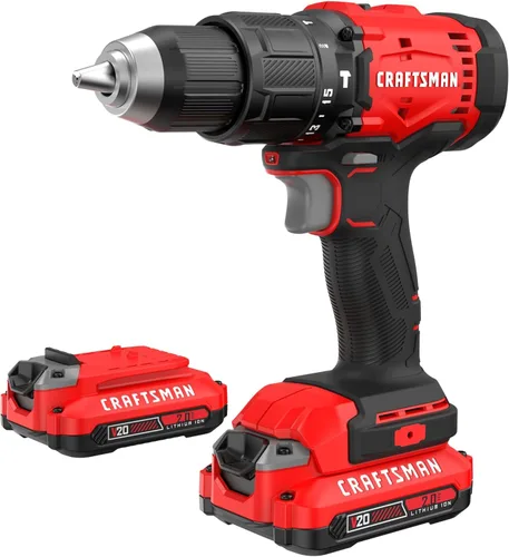 Miniatura 12 de CRAFTSMAN V20 Kit de taladro de martillo inalámbrico, 1/2 pulgada, 2 baterías y cargador incluidos (CMCD711C2)