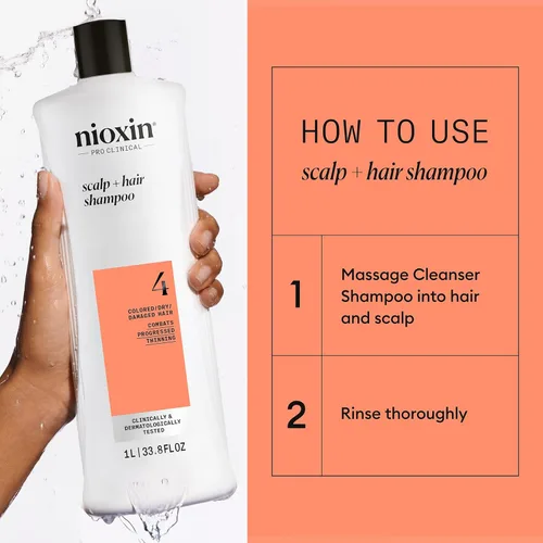 Miniatura 6 de Nioxin Shampoo & Conditioner Liter Duo Sets Prepacks with Pumps Included Systems 1-4 For Natural, Colored, & Damaged Hair with Light to