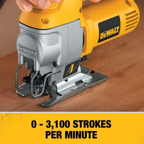 Miniatura 3 de DEWALT Sierra de calar, mango superior, 5.5 amperios, con cable (DW317K), color amarillo