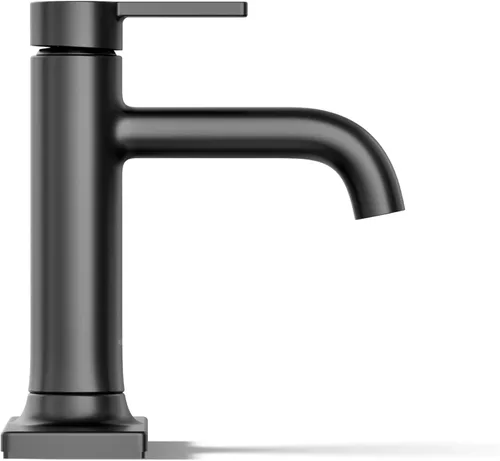 Miniatura 6 de KOHLER K-28126-4K-BL Venza - Grifo de lavabo de baño con mango único, instalación de 1 orificio con drenaje clicker, 1.0 GPM, negro mate Mate negro