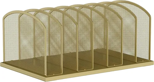 Miniatura 9 de MINDEPOT Organizador de archivos de escritorio, organizador vertical de archivos de malla de 7 secciones para escritorio, organización de oficina
