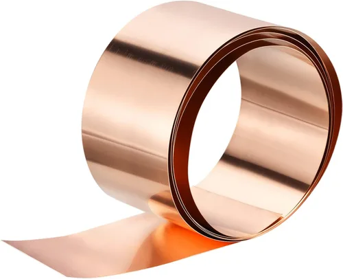 Miniatura 9 de uxcell Rollo de lámina de cobre de 137.795 in x 3.937 in x 0.004 in, 99.9% de tira de cobre puro, placa de lámina de metal intermitente de cobre