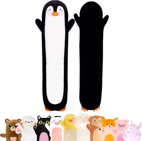 Miniatura 14 de Almohada de cuerpo de cordero de peluche Cuddle Paws para niños Almohada larga de peluche para abrazar Juguete suave para abrazar Regalo