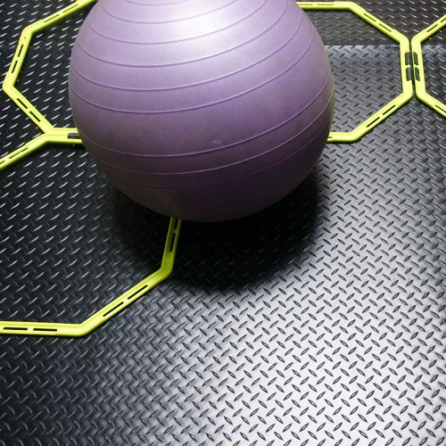Miniatura 6 de Rollos de piso de goma de placa de diamante Rubber-Cal - 3 mm x 1.2 m x 0.3 m - Negro
