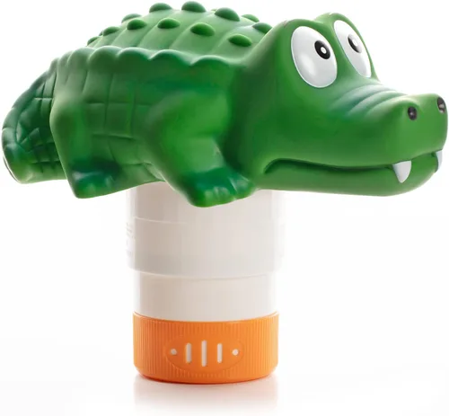 XY-WQ Flotador de cloro, dispensador de cloro flotante para piscina (cocodrilo), se adapta a tabletas de 1 y 3 pulgadas para piscinas grandes y