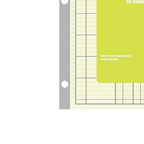 Miniatura 4 de Staples Bloc de columnas, papel de libro mayor de 6 columnas, bloc de contabilidad de análisis verde, 50 hojas, 8.5 x 11 pulgadas, libro de registro