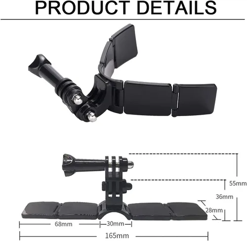 Miniatura 4 de Soporte de barbilla para casco para GoPro, soporte de barbilla adhesivo compatible con casco de cara completa para motocicleta, grabación POV