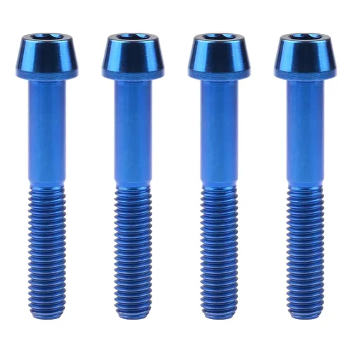 Miniatura 9 de Tornillos de titanio Ti M8 x15 20 25 30 35 40 45 50 60 2.756 in 0.049 in de paso hexagonal Allen Tornillos de cabeza hueca paquete de 4