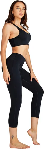 Miniatura 6 de COOLOMG Leggings de yoga para mujer, mallas para correr, leggings de tiro bajo, para entrenamiento, gimnasio, con bolsillos ocultos