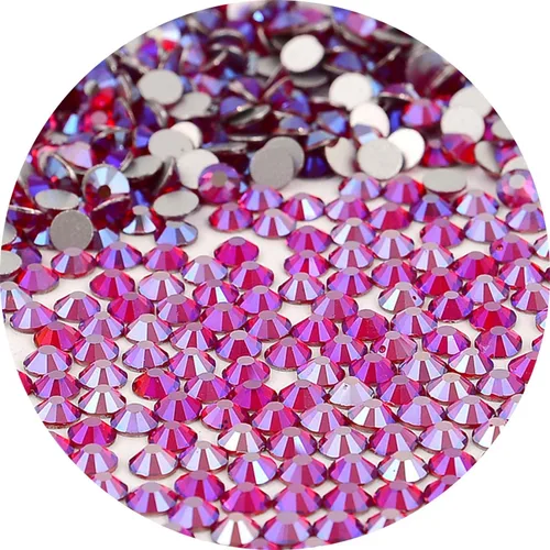 Miniatura 4 de NCB 288 diamantes de imitación de cristal redondos para arte de uñas, con parte trasera plana, para hacer accesorios de bricolaje, zapatos, ropa