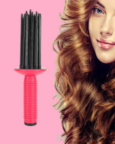 Miniatura 6 de Peine para rizar el cabello, rizador de pelo, rizador de pelo, herramienta de rodillo de maquillaje, peine portátil, antideslizante, cepillo redondo