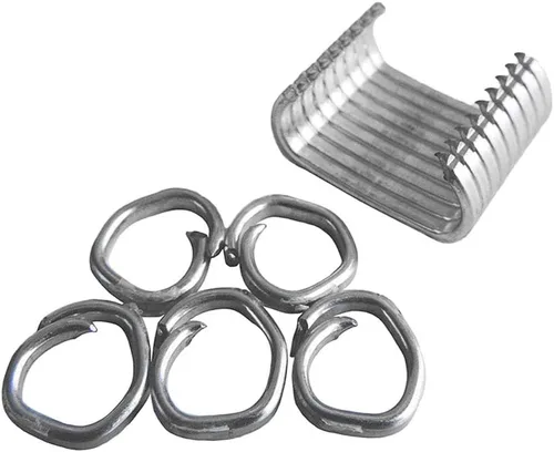 Miniatura 4 de TAODAN 500 unidades de 0.945 in / 1 pulgada tipo C cuerdas de choque para animales jaulas de mascotas, trampas de ensacado, carcasa de salchichas